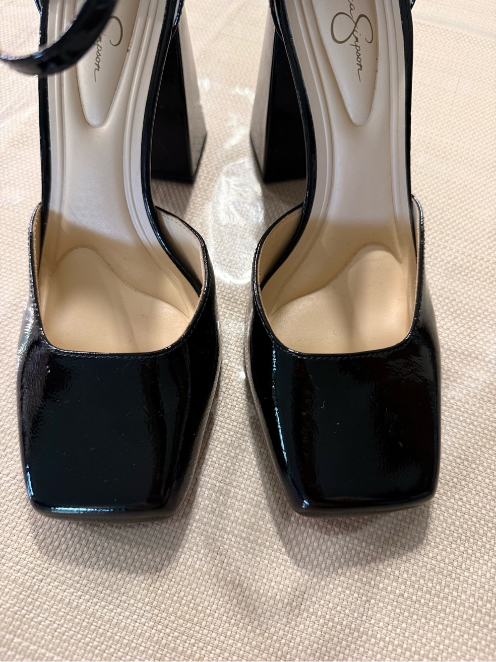 Jessica Simpson Lollah Block Heel Ankle Strap Pumps size 8.5 - Picture 4 of 5